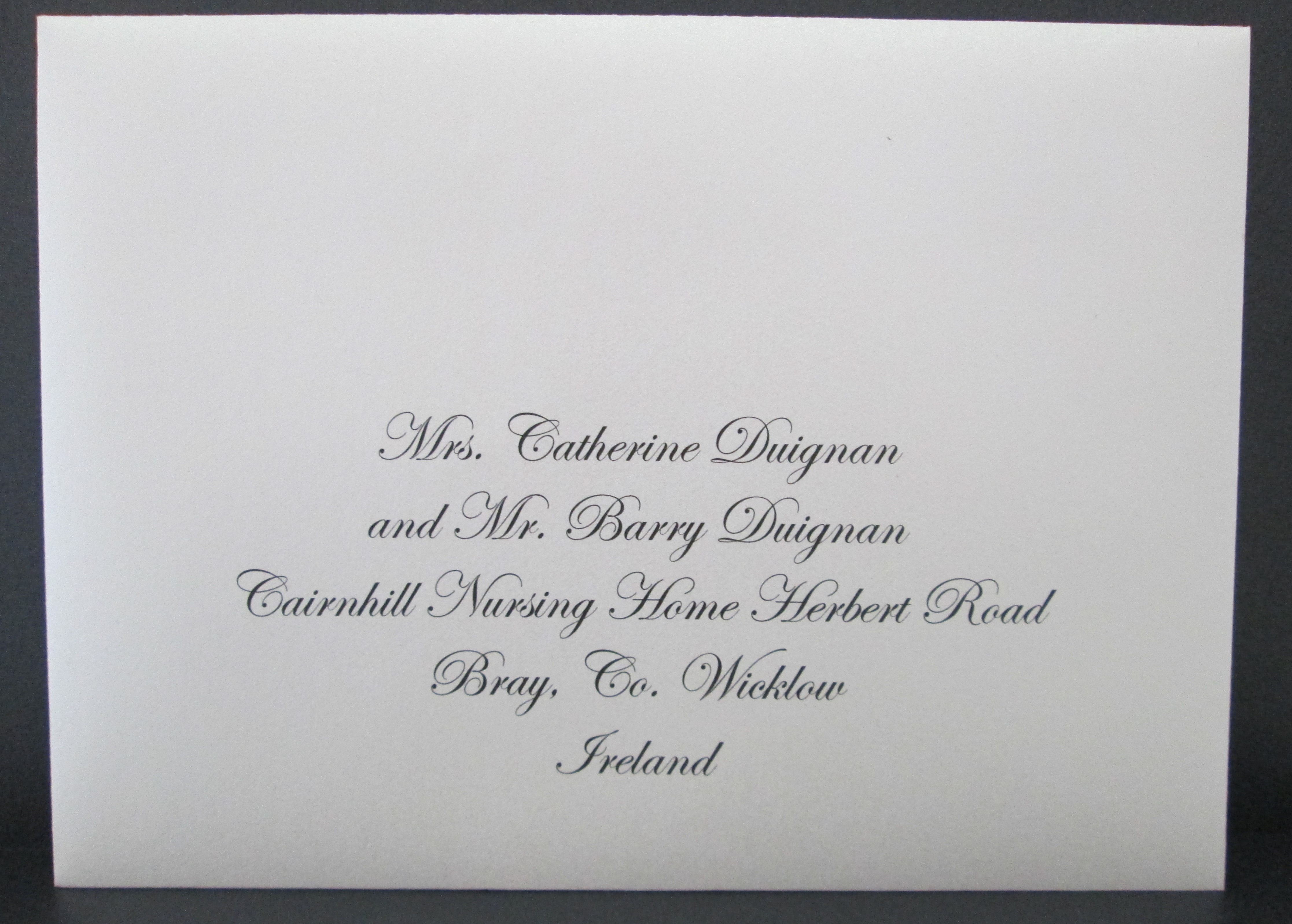 Professional & Beautiful Envelope Addressing Emerald Invitations